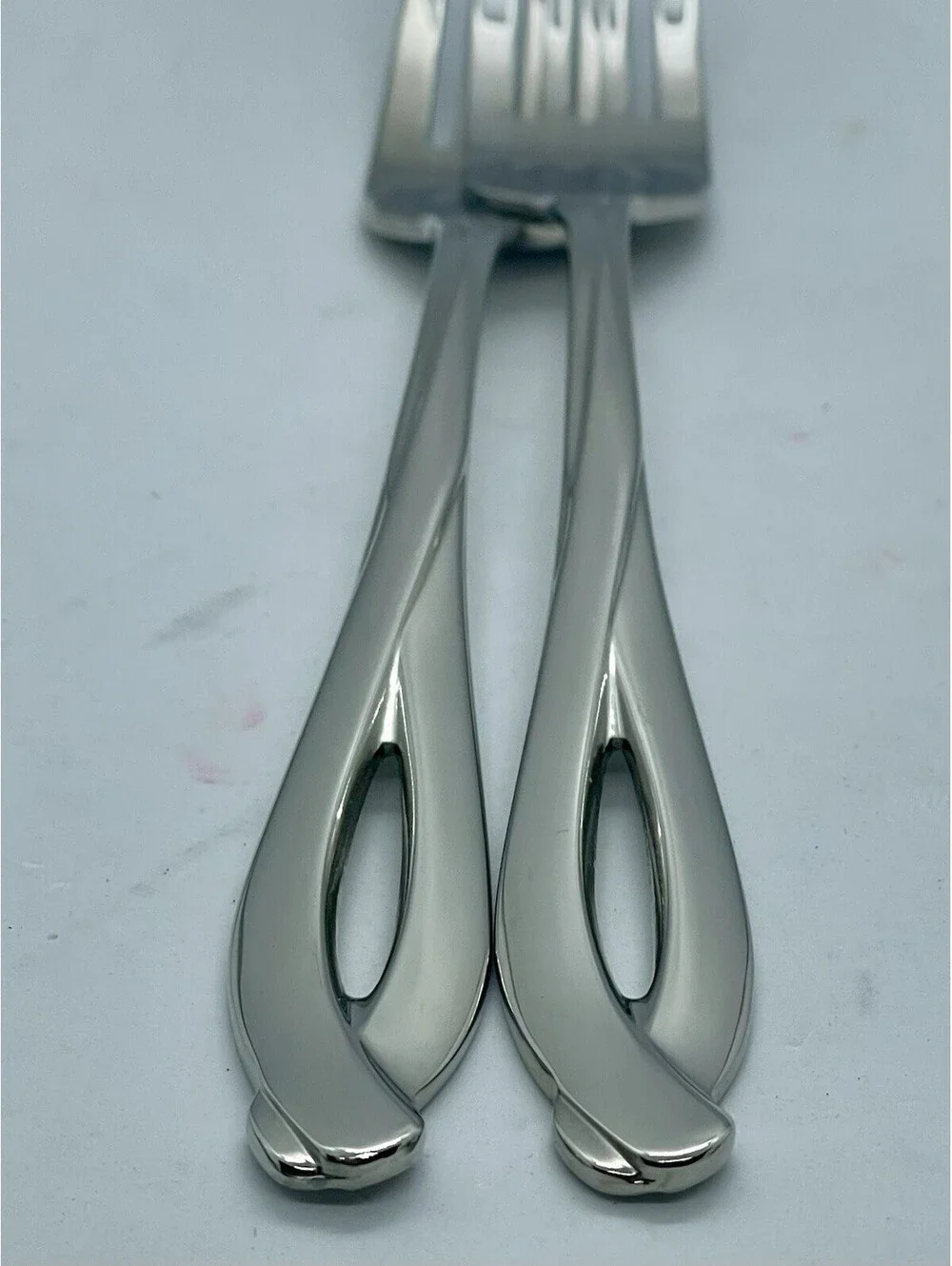 (2) Lenox DEBUT 18/8 Stainless Japan Kirk Stieff Collection Dinner Fork Lot ~8”